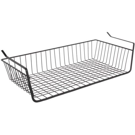 Schwarzer Hängekorb aus Drahtmetall, 56 x 14 x 26 cm
