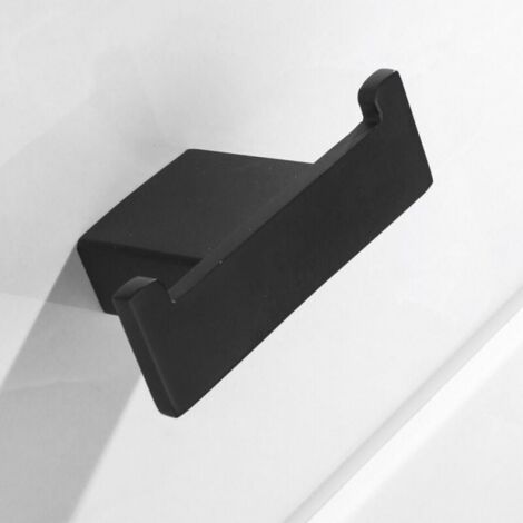 Schwarzer Handtuchhaken aus rostfreiem Edelstahl 304, Bademantelhaken, Wandhaken, Handtuchhalter für Badezimmer und Küche