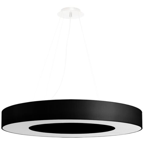 Schwarzer Kronleuchter SATURNO SLIM 70