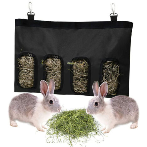 (Schwarzer) Meerschweinchen-Futternapf, Futterbeutel für Kleintiere, Kaninchen-Futterbeutel
