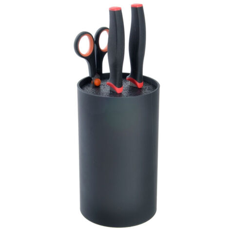 Schwarzer Messerständer BLACK 18 cm