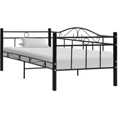 Schwarzer Metall Schlafsofa-Rahmen 90 x 200 cm