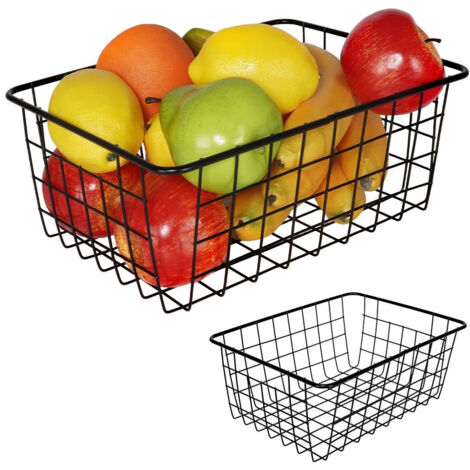 Schwarzer Obstkorb aus Metall