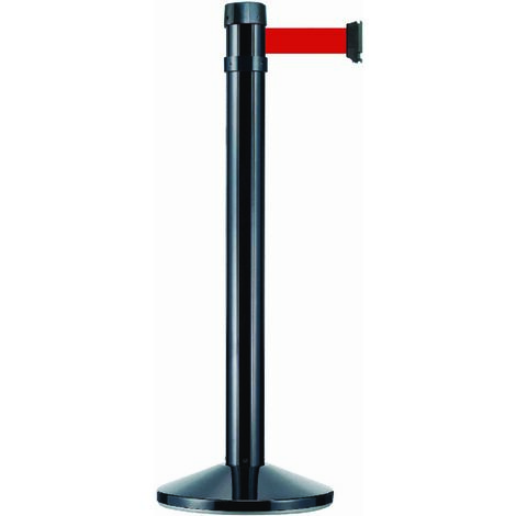 Schwarzer Pfosten RS4BKRE, rotes Band, Durchm. 80, 4 m  Metallarbeiten 758159585