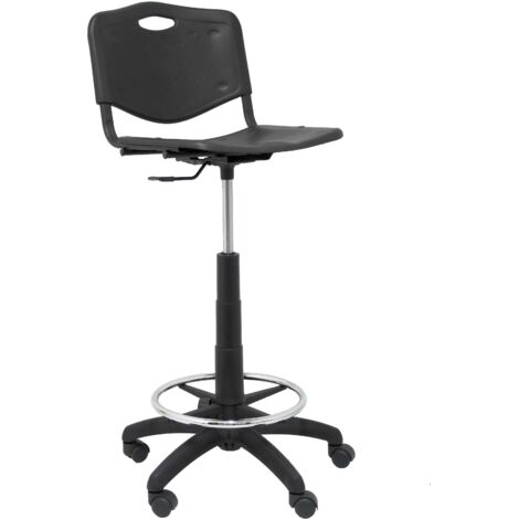 Schwarzer PVC-Hocker Robledo