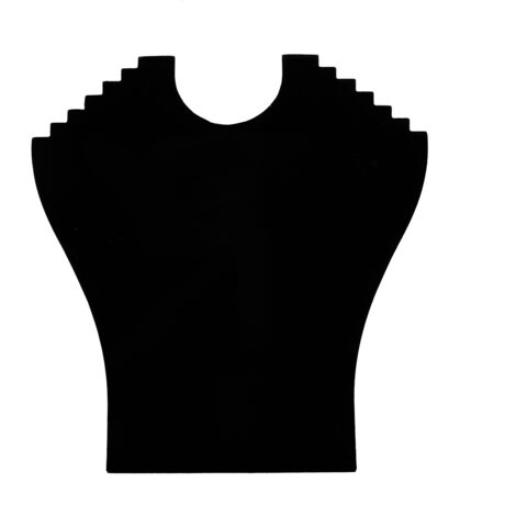 Schwarzer Schmuckhalter aus Flanell mit Anhängerkette zur Präsentation von Halsketten