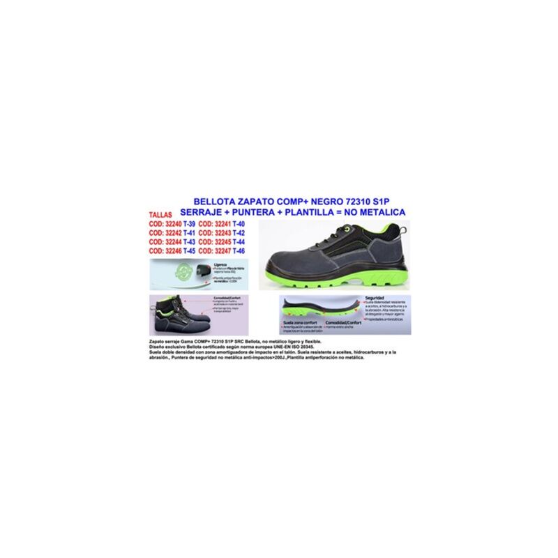 Image of Acorn Shoe Comp+ 72310 Größe 41 S1P Wildleder mit Spitze und nichtmetallischer Innensohle