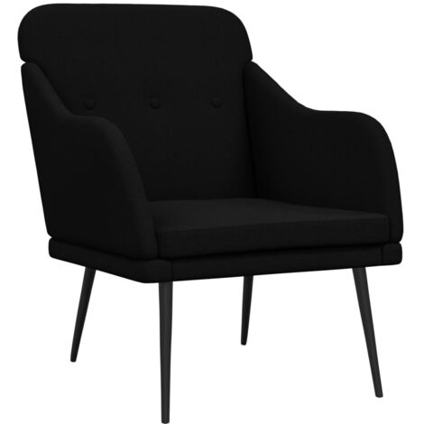 Schwarzer Sessel 63x76x80 cm Stoff
