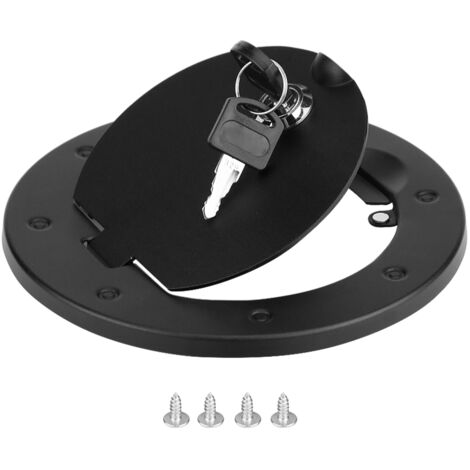 Schwarzer Tankdeckel aus ABS und Aluminium für Jeep Wrangler 2/4-Türer 2007-2017
