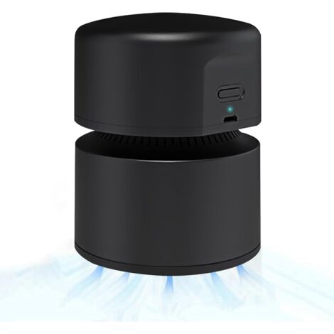 Schwarzer Tischstaubsauger, Mini-Staubsauger, USB-Ladefunktion