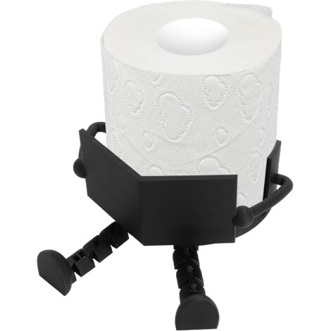 Schwarzer Toilettenpapierhalter – Praktischer und dekorativer Halter für Standardrollen – Schönes Design und praktische Aufbewahrung