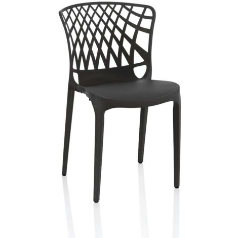 Schwarzer, umschließender Stuhl 48,5x46,6x82,2 cm