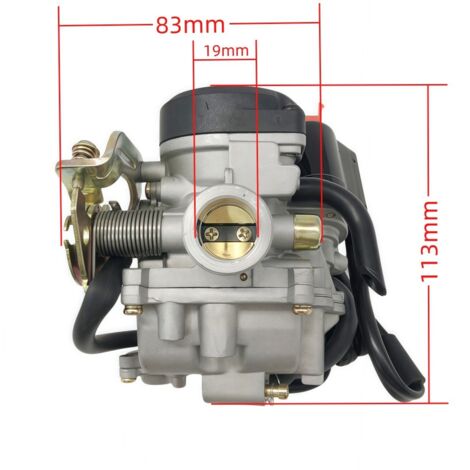 Schwarzer Vergaserdeckel GY6-50, passend für GY6 139QMB 50cc-100cc Roller 606-001 Kraftstoffzubehör, hochpräziser Mischer, Drosselklappengehäusebaugruppe, Originalersatzteil.