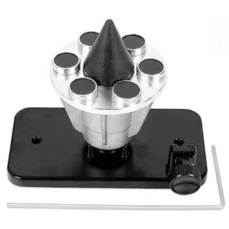 Schwarzer, wandmontierter magnetischer Messerauswuchtapparat 339075B 42-047, kompatibel mit allen Gartengeräten und Rasenmähern