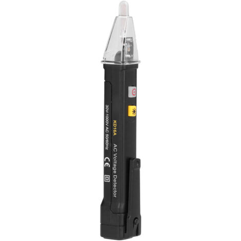 Schwarzer Wechselspannungsprüfer mit akustischem und optischem Signal, KD16A elektrischer Prüfstift