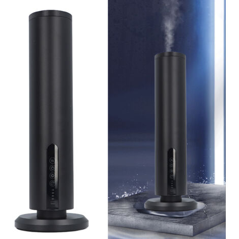 Schwarzer, wiederaufladbarer Bluetooth-Diffusor für ätherische Öle (120 ml) aus Aluminium, kein Wasser erforderlich