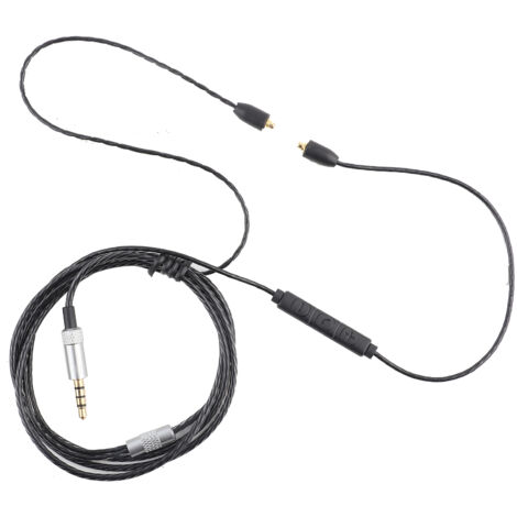 Schwarzes 3,5-mm-MMCX-Audiokabel für Shure SE215, SE425, SE535