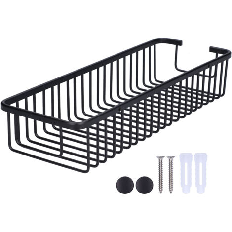 Schwarzes 40 cm Duschregal aus Aluminiumlegierung für Shampoo und Spülung