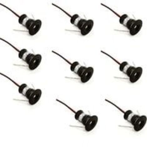 Schwarzes 9er-Pack Mini-LED-Strahler 12V 1W, Einbau in die Decke für Küche, Treppenhaus, Schrank, Flur, DIY-Beleuchtung, warmweiß, kaltweiß, Schaufenster, Kleiderschrank, kleine Decken, IP65, 3000k (1