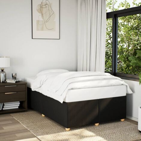Schwarzes Bettgestell 120x190 cm Stoff
