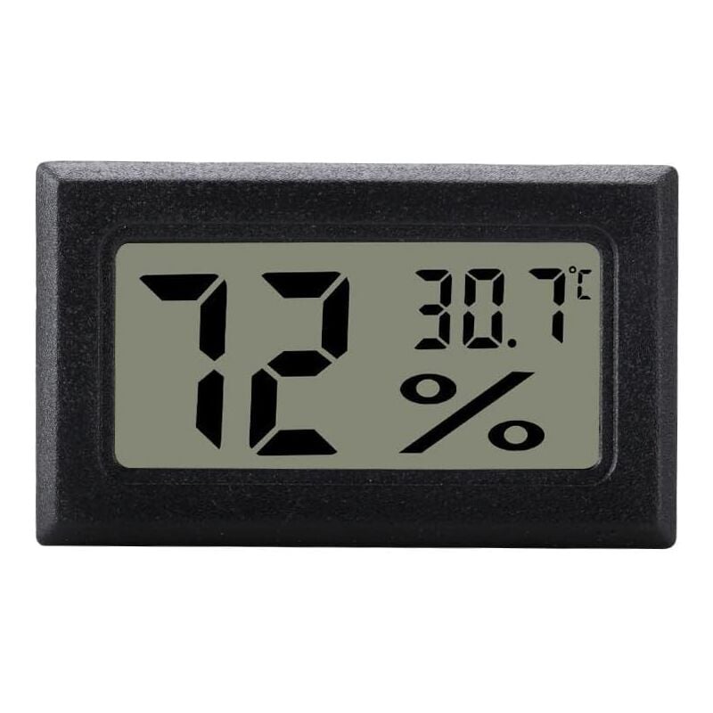 Image of Linghhang - Schwarzes digitales Hygrometer zur Raumklimakontrolle, Mini, lcd