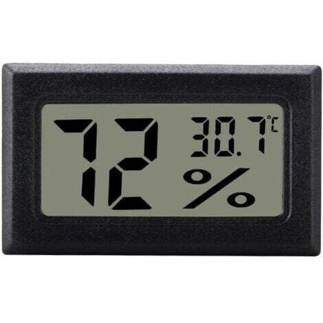 Schwarzes digitales Hygrometer zur Überwachung des Raumklimas, Mini-LCD