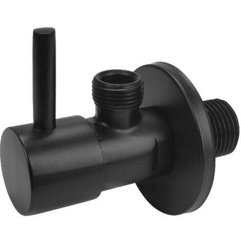 Schwarzes Eckabsperrventil 1/2"x3/8"", Keramikköpfe
