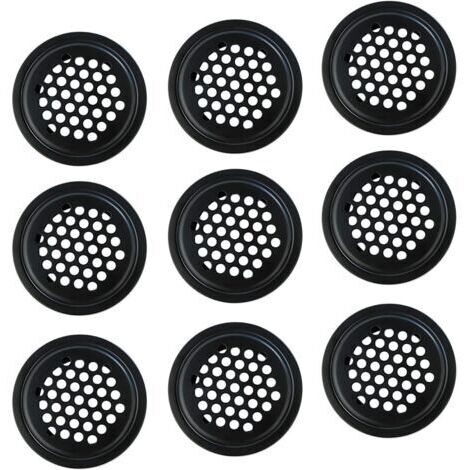 Schwarzes Edelstahl-Lüftungsgitter, 10 Stück, 29 mm, zur Belüftung und Wärmeableitung