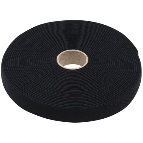 Schwarzes Molton-Gummiband 25 mm x 10 m WERKA PRO