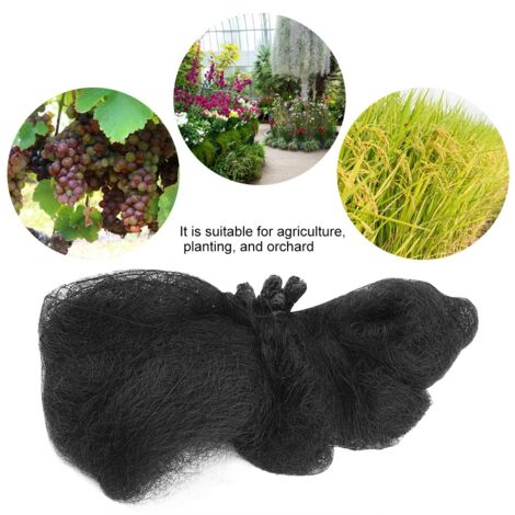 Schwarzes Nylon-Vogelnetz für Gärten, Obstplantagen, Teiche und landwirtschaftliche Nutzflächen