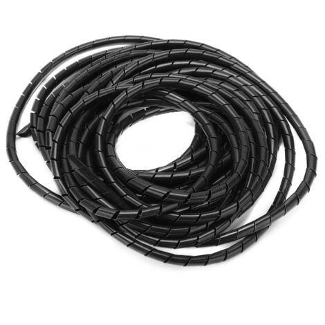Schwarzes Spiralkabel Φ8mm 10m für flexible Kabelorganisation und Kabelmanagement