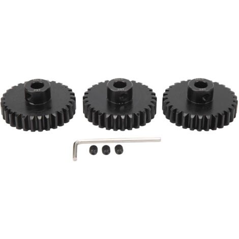 Schwarzes Stahlritzel M1,5 (8 mm) für RC-Cars im Maßstab 1:5, 1:8 und 1:10 – Geräuschdämpfung – 29 Zähne