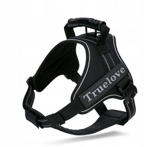 SCHWARZES Starkes TRUELOVE XS Schutz-Hundegeschirr