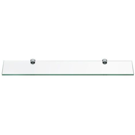 Schweberegal Badezimmerregal Glas Duschregal Wandhalterung 50cm Klarglas Lagerregal