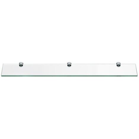 Schweberegal Badezimmerregal Glas Duschregal Wandhalterung 60cm Klarglas Lagerregal