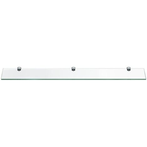 Schweberegal Badezimmerregal Glas Duschregal Wandhalterung 70cm Klarglas Lagerregal