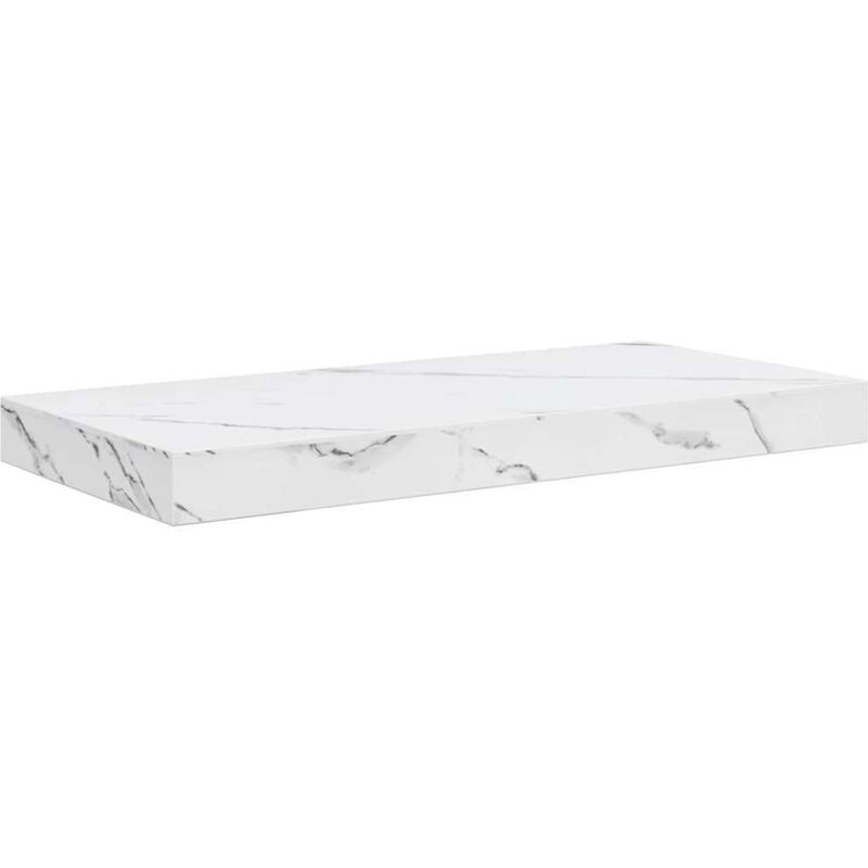 Wandregal Wandmontiert Weiß Marmor 50 X 23 X 4 Cm Holzwerkstoff Vidaxl