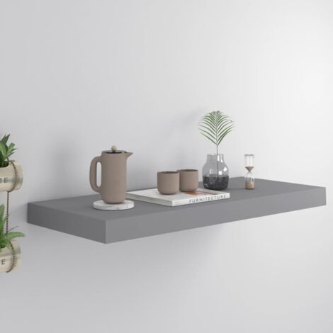 Schweberegale grau 60x23,5x3,8 cm MDF