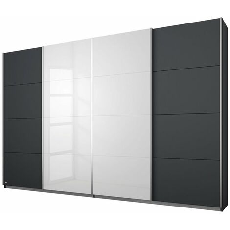Schwebetürenschrank grau - metallic 270 cm - SYNCRONO-C - Die Möbelfundgrube