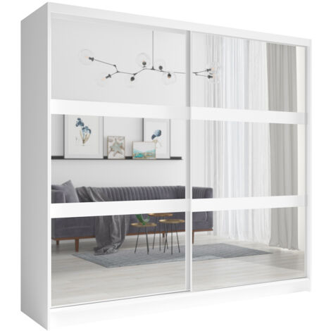 Schwebetürenschrank in weiß FAIDO-166