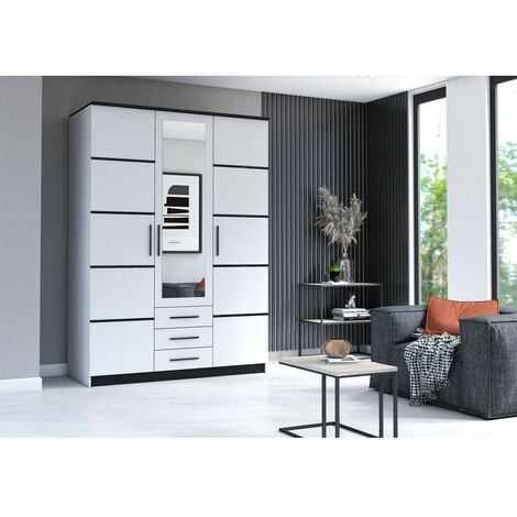 IDŹCZAK-MEBLE Schwebetürenschrank Kleiderschrank Schrank SANTI 3T 150cm