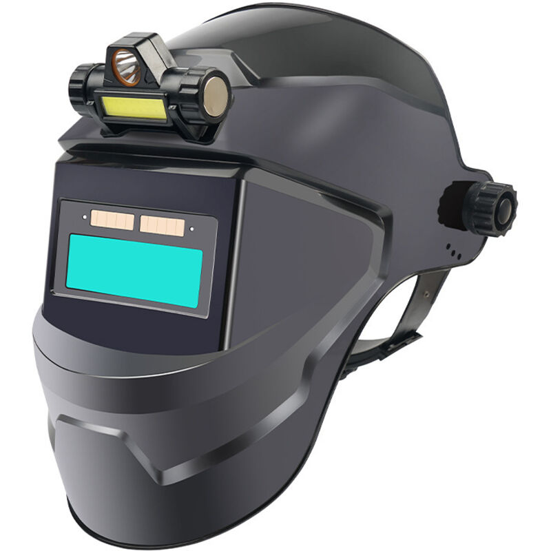 Image of Schweißmaske und Schutzbrille Automatische Schweißmaske mit beleuchteter Stirnlampe