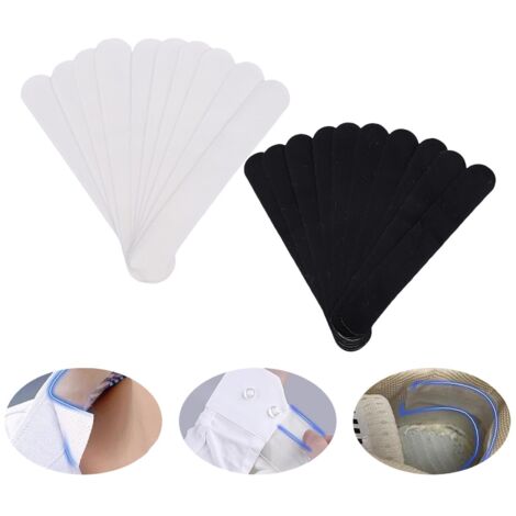 Schweißabsorbierende Hutfutter  Sporthutfutter  50 schwarze + 50 weiße  Atmungsaktives Vliesmaterial  23,5 x 3,7 cm  Für Baseballkappen und Outdoor-Bekleidung  100 Stück