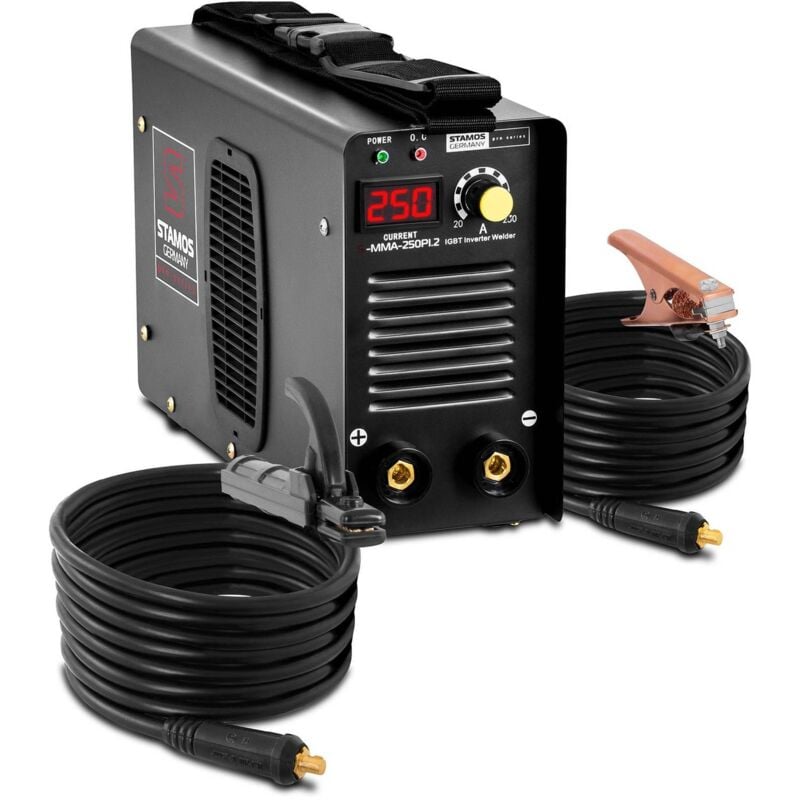 Image of Schweißgerät e Hand Elektroden mma Schlauchpaket 8 Meter led Anzeige 250A Stamos