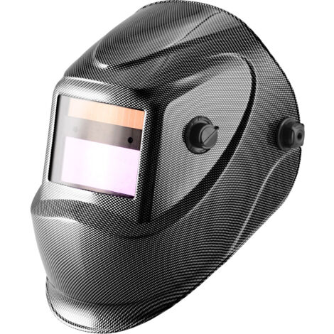 STAHLWERK ST-450RC Automatik Schweißhelm Schweißmaske mit einstellbaren Parametern in Carbon Optik, vollautomatisch abdunkelnd inklusive 5 Ersatzscheiben, 7 Jahre Garantie auf Filter