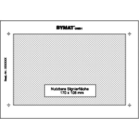 Schweißkraft Langzeitschablone 1/2 DIN A4, Nutzfläche 257 x 85 mm, Kunststoffrahmen, 1231016SB