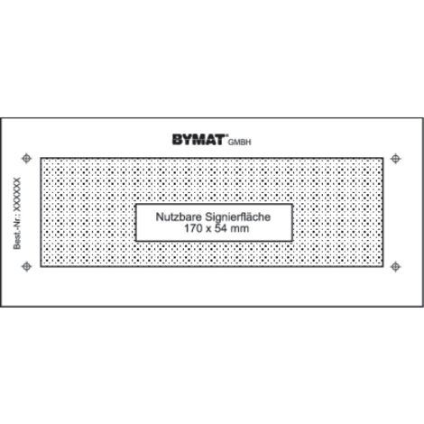 Schweißkraft Langzeitschablone 1/2 DIN A5, Nutzfläche 170 x 54 mm, Kunststoffrahmen, 1231015SB