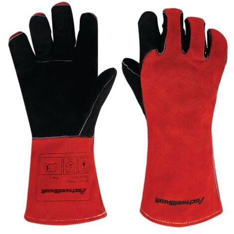 Schweißkraft Schweißerhandschuh Gr. XL für Schutzgas geeignet mit Fleece-Futter