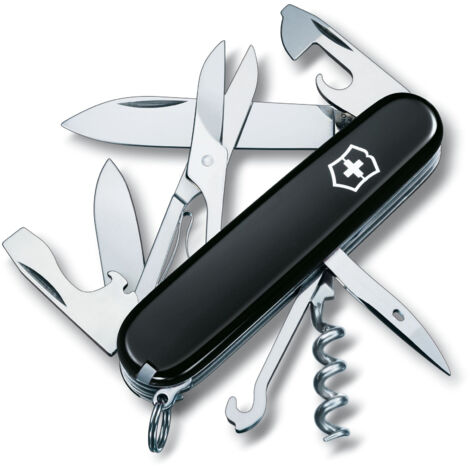 Schweizer Taschenmesser Victorinox Climber, 14 Funktionen, inklusive Schere und Mehrzweckhaken, 82 gr, Farbe schwarz