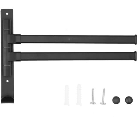 Schwenkbarer und einziehbarer Handtuchhalter aus Aluminium für das Badezimmer, platzsparende Wandmontage